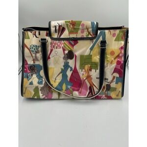 NEW MAXX New York Fashionista Modern Artsy Print 15" X 11" X 5.5"  Tote Purse